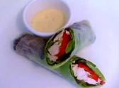 Chicken Caesar In Rice Paper Spring Rolls